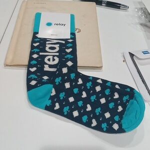 Sock club socks that say relay